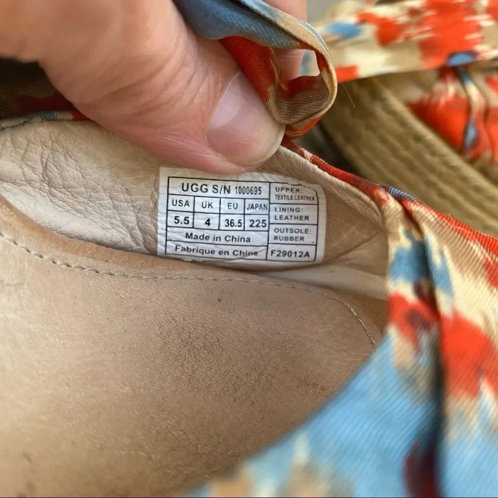 UGG Women's Lucianna Espadrille Sandals - Santorini Ikat 5.5